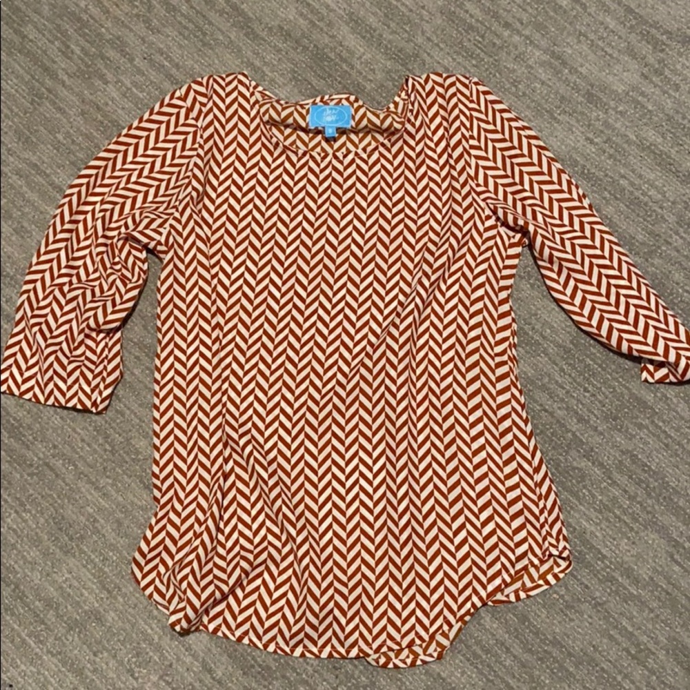 Burnt orange 3/4 sleeve blouse